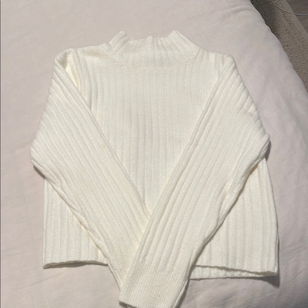 Lulus Women’s Cream Ribbed Sweater